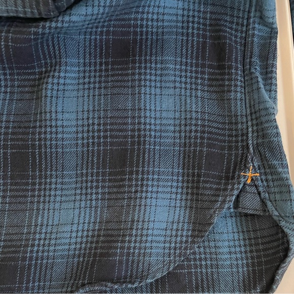 Beams Plus Mens Plaid Flannel Shirt Small from Japan Blue & Black - Picture 7 of 8